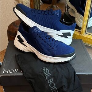 NEW Neil Barrett Men's Bolt lace up Sneakers men’s Size 9.5